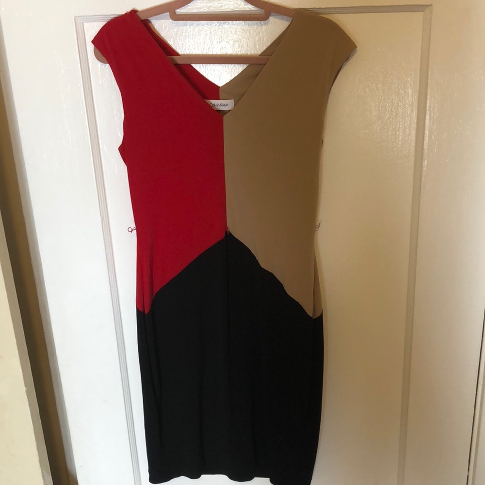 Calvin Klein Colorblock Dress (Size 4)